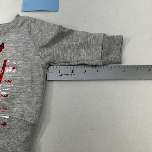 Peanuts Baby Size 3-6 Month Woodstock Long Sleeve Sweatshirt Gray New With Tags - Picture 11 of 14